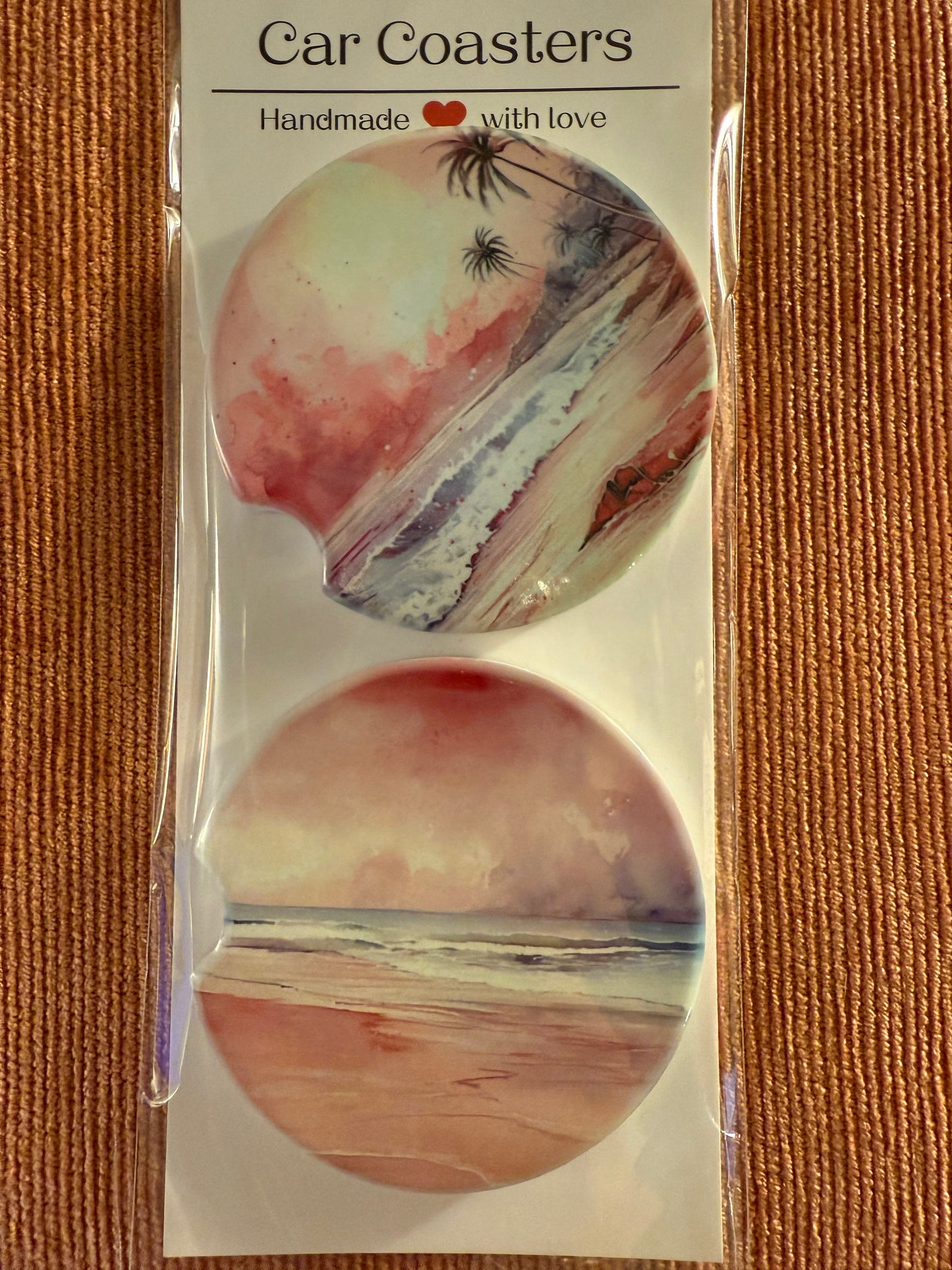 Double Ceramic Car Coasters