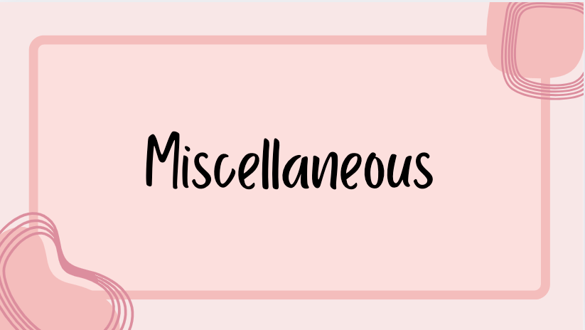 Miscellaneous