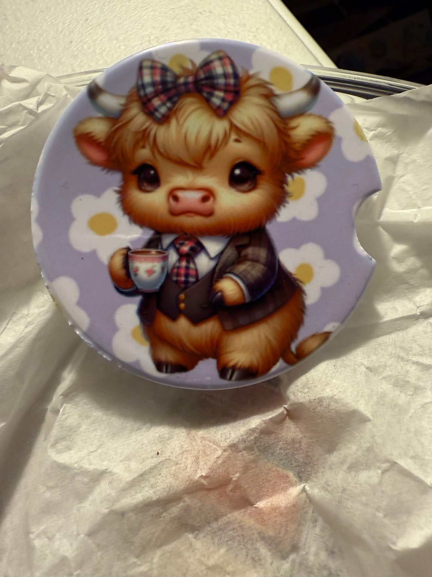 Single Ceramic Car Coaster